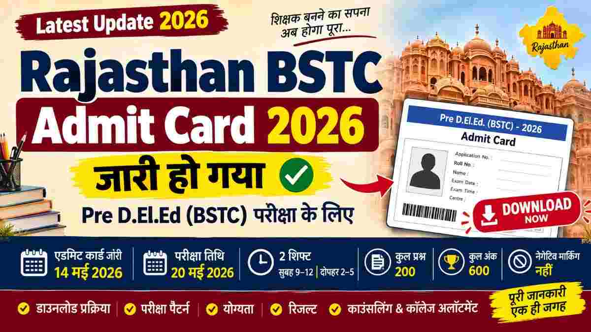 Rajasthan BSTC Admit Card 2026