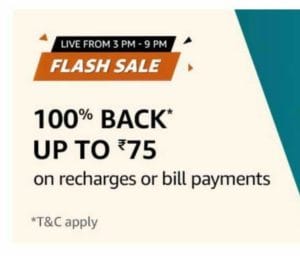 Amazon Flash Sale Recharge