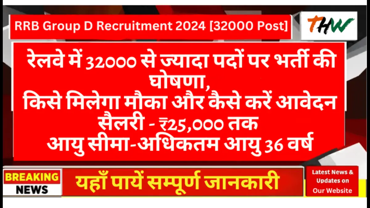 आरआरबी ग्रुप डी भर्ती RRB Group D Recruitment 2024